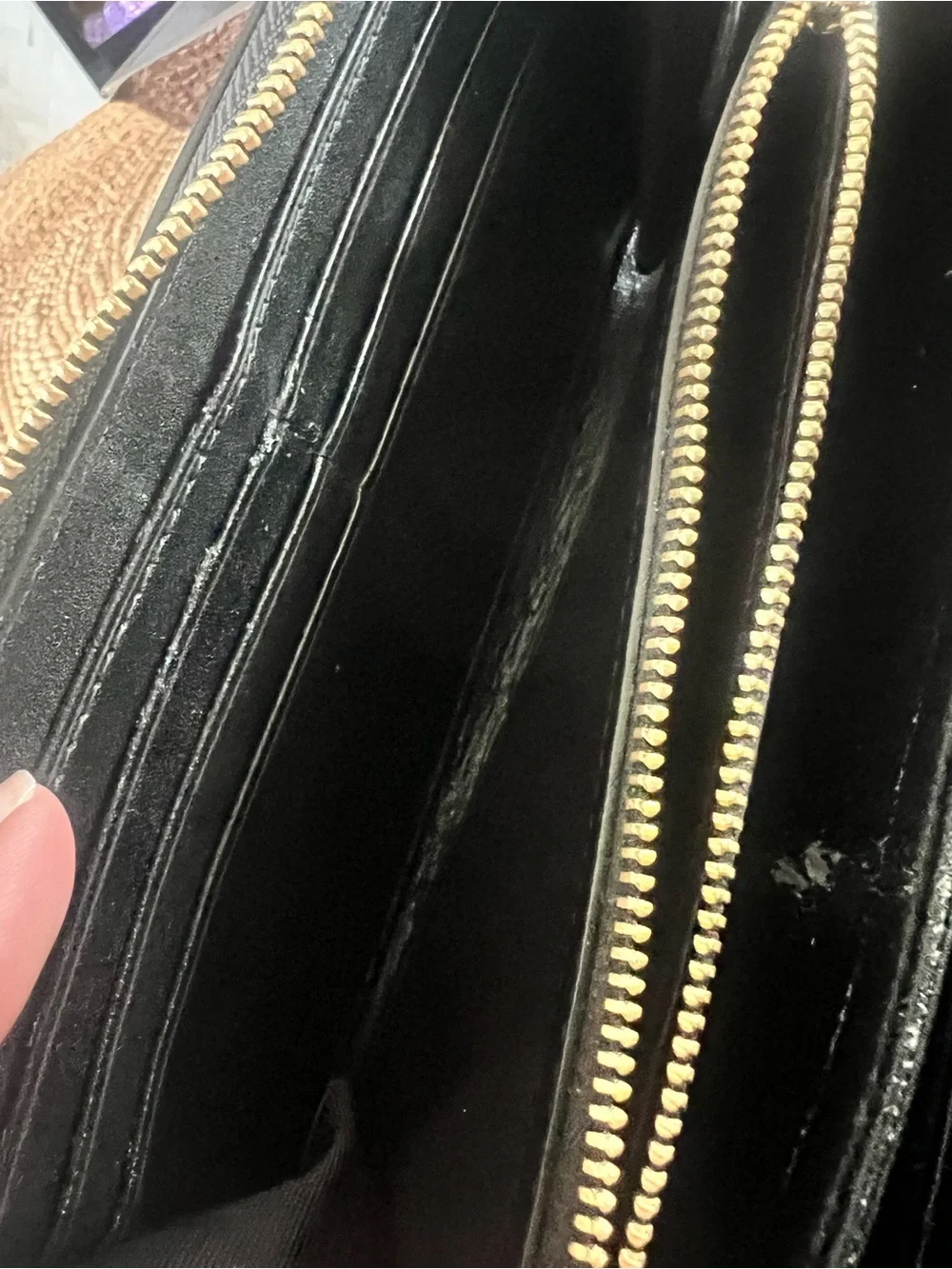 Valentino by Mario Valentino Black Leather Zip Continental Wallet
